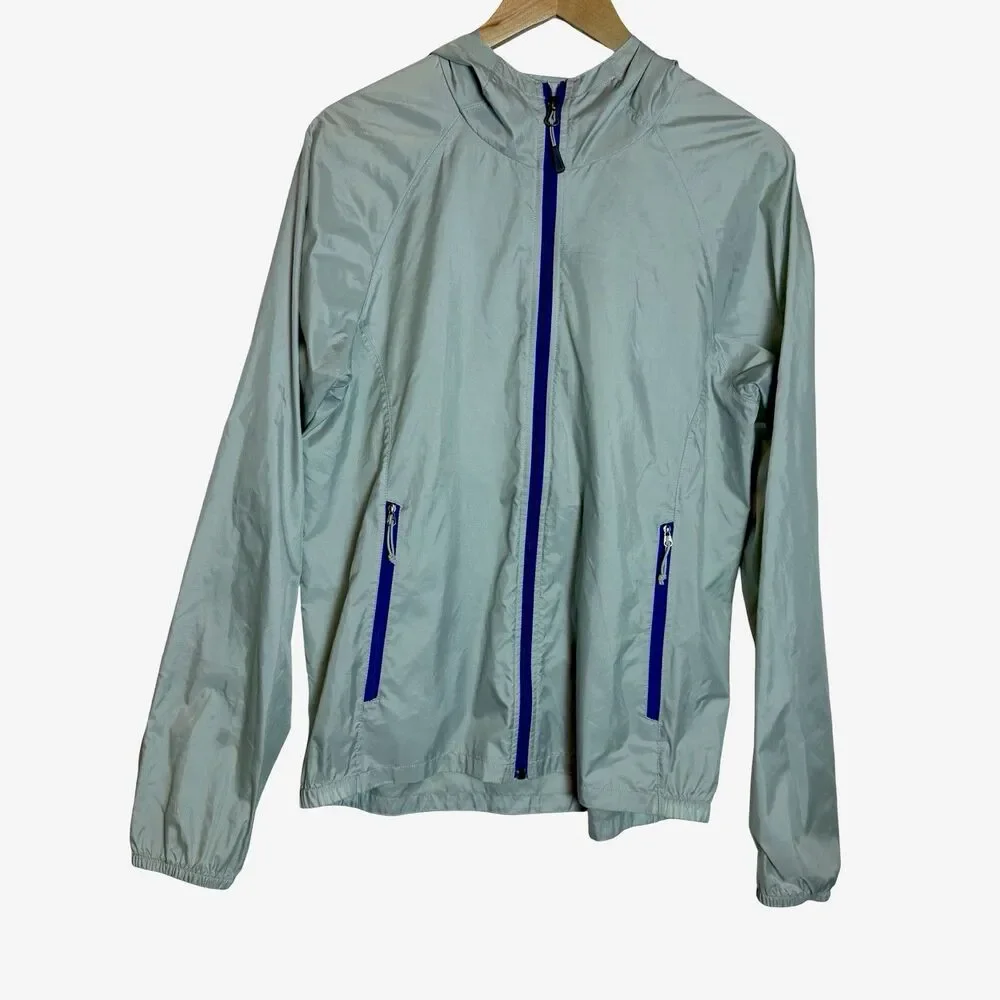 The North Face Antora Rain Jacket Men's Medium Gray Full Zip Hooded Windbreaker
